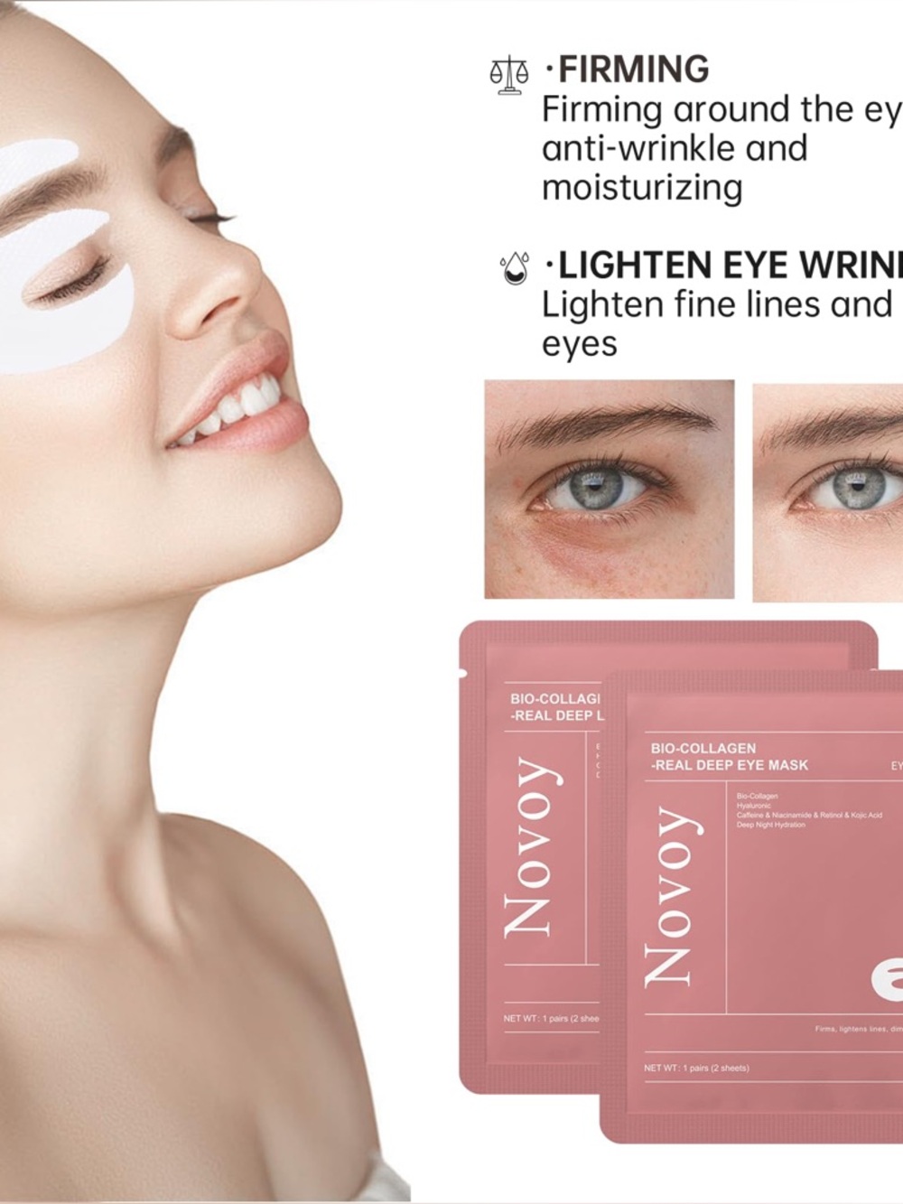 OVO Bio Collagen Real Deep Eye Mask - White
